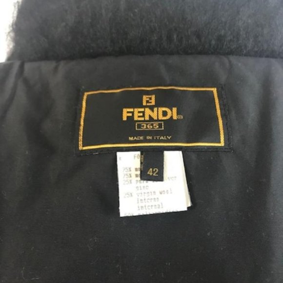 EUC Fendi Mohair Black Coat with Floral Appliqués - Picture 10 of 14